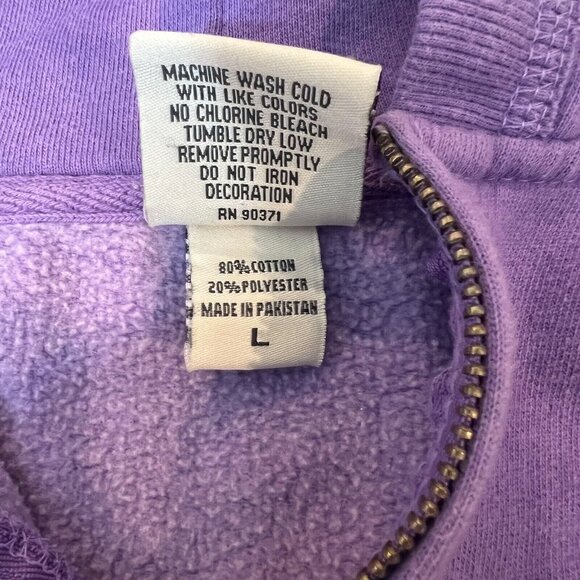 Stone Harbor NJ Hoodie L Womens Half Zip Purple Long Sleeve Popover Size Large - Picture 10 of 10